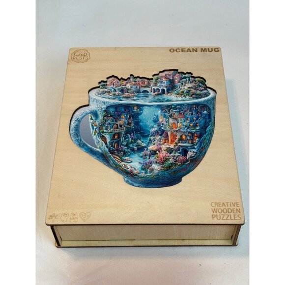 Creative Wooden Puzzles Set W/ Ironclad Dynamo Ocean Mug & Mechanical Steam Trai - Picture 13 of 16